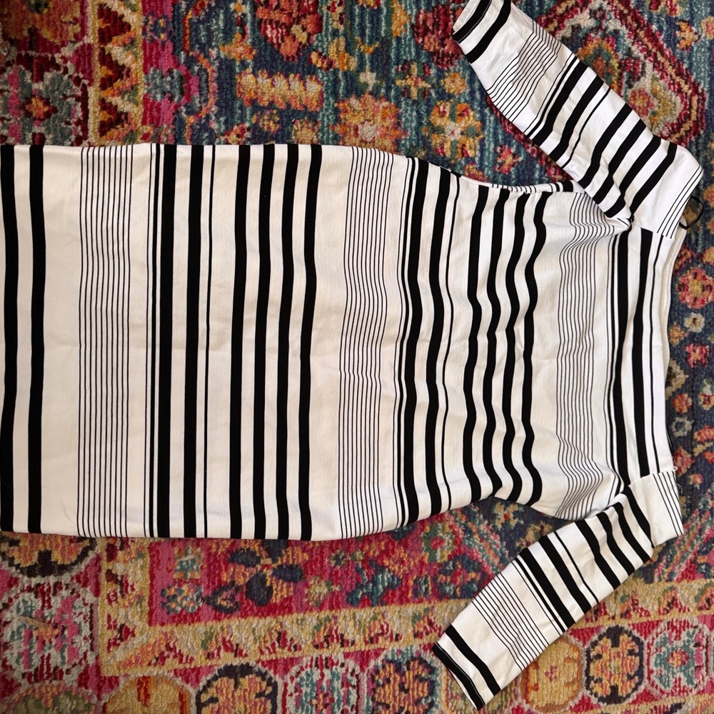 Black and White Striped Dress